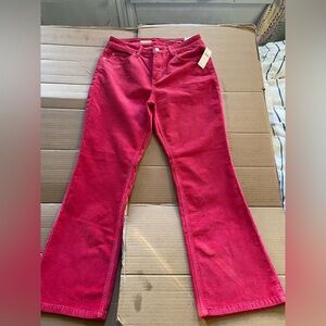 Pilcro Women's Flare Jeans in Bright Red